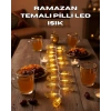 Ramazan Işıkları Pilli Altın Fener Tasarımlı Dekoratif Led Aydınlatma