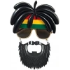 Rasta Peruklu Rasta Sakallı Bob Marley Bıyıklı Parti Gözlüğü 27x18 cm (5263)