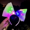 Rengarenk Led Işıklı Fiyonk Şekilli Tül Parti Tacı Beyaz Renk 25x25 cm (5263)
