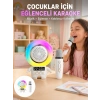 Renkli Işıklı Astronot Mini Bluetooth Speaker Ve Karaoke Mikrofon