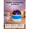 Renkli Led Gece Lambası 6 Işık Modlu Çocuk Odası Atmosfer Aydınlatma