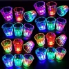 Renkli Led Parlayan Fiber Optik Glow Işıklı Bardak 5,5 x 5,5 cm (5263)