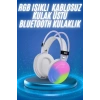 Rgb Işıklı Yüksek Ses Kaliteli Kablosuz Kulak Üstü Bluetooth Kulaklık