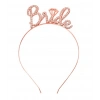 Rose Gold Renkli Taşlı “Bride” Gelin Tacı – El Yazısı Yazı Tipiyle (5263)