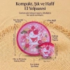 Şanslı Kedi (Maneki Neko) Desenli Katlanabilir Cep Yelpazesi - Kılıflı Sevimli El Yelpazesi (5263)