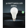 Şarjlı Led Ampul 30 Watt Soğuk Beyaz