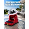 Şarjlı Rgb Projektör Lamba Güneş Enerjili Çok Fonksiyonlu Disco Işık Lambası