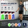 SAYAÇLI RENKLİ SİLİKON İP ATLAMA İPİ SÜNGERLİ RENKLİ PLASTİK TUTACAK (5263)