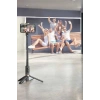 Selfie Çubuğu Tripod Kumandalı Telefon Tutucu Siyah