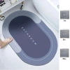 Sihirli Süper Su Emici Kaymaz Tabanlı Oval Paspas 40*60 cm (5263)
