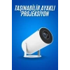 Sinema Projektörü Android Hdmı Usb Wifi Ses Çıkışlı Ayaklı Projeksiyon Taşınabilir