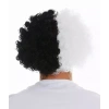 Siyah Beyaz Kıvırcık Afro Bonus Peruk Taraftar Bonus Saç (5263)