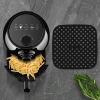 Siyah Isıya Dayanıklı Yıkanılabilir Silikon Fırın Ve Airfryer Kare Model Pişirme Matı 21,5 Cm (5263)