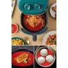 Siyah Isıya Dayanıklı Yıkanılabilir Silikon Fırın Ve Airfryer Yuvarlak Model Pişirme Matı 20 Cm (5263)