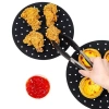 Siyah Isıya Dayanıklı Yıkanılabilir Silikon Fırın Ve Airfryer Yuvarlak Model Pişirme Matı 23 Cm (5263)