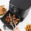 Siyah Isıya Dayanıklı Yıkanılabilir Silikon Fırın Ve Airfryer Yuvarlak Model Pişirme Matı 23 Cm (5263)