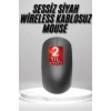 Siyah Kablosuz Mouse Wireless Mouse Minimal Tasarım