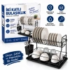 SİYAH - METAL 2 KATLI TABAKLIK - BULAŞIKLIK (5263)