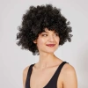 Siyah Renk Kıvırcık Afro Bonus Peruk (5263)