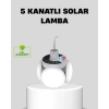 Solar Güneş Enerjili Ve Usb Şarjlı 5 Kanatlı Led Kamp Lambası