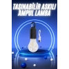 Taşınabilir Şarjlı Led Ampul Askılı Lamba Kamp Bahçe Lambası