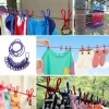 Taşınabilir Seyahat Çamaşır İpi 12 Mandallı Klipsli Lastikli Çamaşır Mandalları (5263)