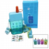 TELEFON MODELİ RENKLİ MİKA KRİSTAL SULUK MATARA PİPETLİ - VİDALI KAPAK - ASKILI 300ML (5263)