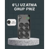 Termal Akım Korumalı 6’lı Uzatma Priz Usb Type-c Hızlı Şarj 2500w