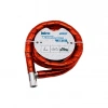 TÜP ANAHTARLI METAL KAFA ÇELİK MOTOR - BİSİKLET KİLİT SİLİNDİRİK SPİRAL KİLİT KIRMIZI KILIF22MM X 150CM (5263)