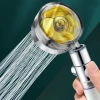 Turbo Pervaneli ve Filtreli Su Tasarruflu 360 Derece Dönebilen Tazyikli Duş Başlığı (5263)