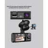 Üç Kameralı Araç İçi Kayıt Sistemi Full Hd Gece Görüşlü Ve G-sensör Destekli