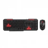 USB KABLOLU KLAVYE - MOUSE SET KIRMIZI TUŞLU Q KLAVYE 1600DPI MOUSE (5263)