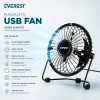 USB ŞARJLI - METAL GÖVDE 14.5X7.5X15CM MİNİ MASAÜSTÜ FAN - VANTİLATÖR EFN-482 (5263)