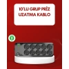 Usb Type-c Destekli 10’lu Grup Priz Termal Korumalı 2m Kablo 2500w