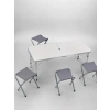 Valiz Tipi Katlanabilir Piknik Masası 4 Tabureli Taşınabilir Kamp Masası