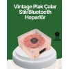 Vintage Tarz Bluetooth Hoparlör – Gece Işığı Ve Zaman Göstergeli