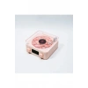Waves Nostalji Plak Görünümlü Bluetooth Hoparlör 3d Ses Dalgası Retro Müzik Plak Pembe