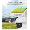 Wifi Uygulamalı Gece Görüşlü Solar Güneş Enerjili Kamera Akıllı Dış Mekan Güvenlik Kamerası