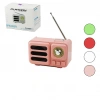 WİRELESS HOPARLÖR - SPEAKER - RADYO IŞIKLI USB ŞARJLI RENKLİ KASA - BRONZ ÇERÇEVE USB - DC 5V - TF (5263)