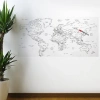 Yazılabilir Dünya Haritası Manyetik Duvar Stickerı 110 x 56 cm (5263)