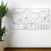 Yazılabilir Türkiye Haritası Manyetik Duvar Stickerı 110 x 56 cm (5263)