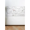 Yazılabilir Türkiye Haritası Manyetik Duvar Stickerı 110 x 56 cm (5263)