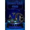 Yeni Nesil Akıllı Saat Ve Kablosuz Kulaklık Kampanyası İkili Set Bluetooth Bağlantılı