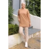 Yeni Stil Bej Arma Detay Tunik 10020