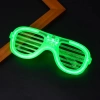 Yeşil LED Işıklı Parti Gözlüğü – Neon Glow Şerit Gözlük 3 Modlu (5263)