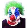 Yeşil Renk Afro Bonus Peruklu Palyaço Lateks Et Maske (5263)