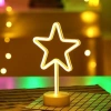 Yıldız Tasarımlı Neon Led Masa Ve Gece Lambası Dekoratif Işık (5263)
