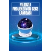 Yıldızlı Gece Lambası Mor Projeksiyon Görünümlü Masa Lambası Renk Değiştirebilen