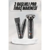 Yüksek Performanslı 3 Başlıklı Profesyonel Şarjlı Islak Ve Kuru Kullanıma Uygun