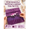 Yumuşak Fiber Kıllardan Oluşan 12li Makyaj Fırçası Seti Göz Farı Allık Ve Kontür İçin